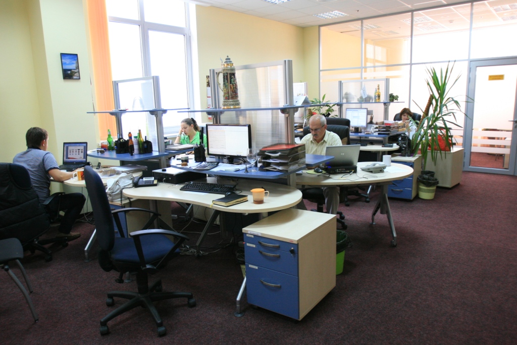 Офис Sun InBev организован по принципу open space
