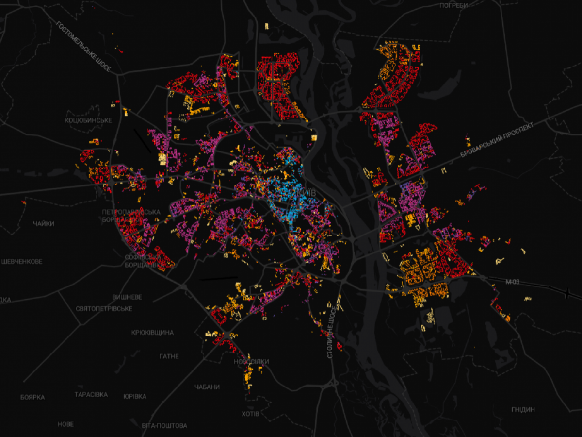 ЛУН представил интерактивную карту с годами постройки многоэтажек Киева —  Delo.ua