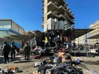 На месте взрыва в Багдаде. Фото: twitter.com/TheHazhir