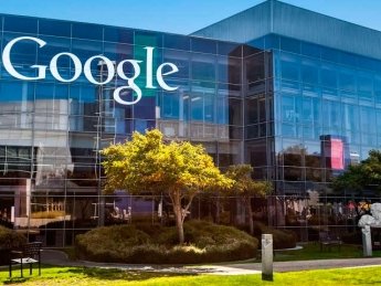 компания Google, здание, деревья