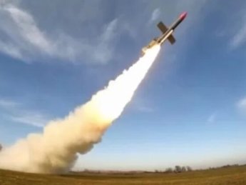 Запуск украинской ракеты Фламинго