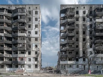 Житловий будинок, підірваний російською армією. Бородянка, Київська область