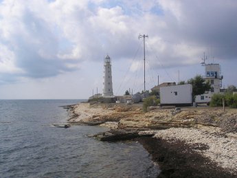 Мис Тарханкут, маяк, море