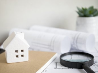 макет лупа недвижимость бумаги офис