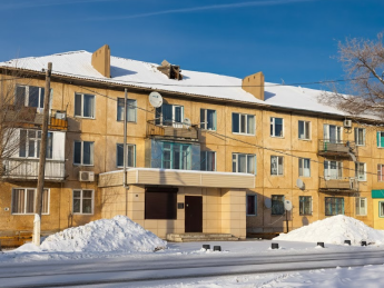 дом, зима, снег