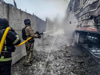 вагон поезда, пожарные