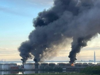 Пылает нефтяной терминал