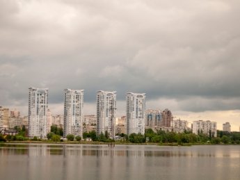 київ будинки ріка дніпро лівобережка високоповерхівки