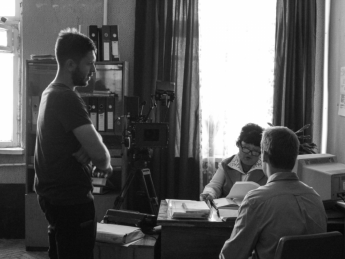 На съемках фильма "Мой милый дом"