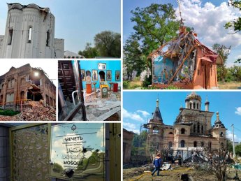 За п'ять місяців війни в України зруйновано вже 183 релігійних споруди, майже 70% - храми УПЦ (КАРТА)
