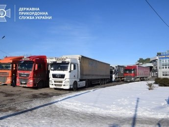 Движение грузовиков в пункте пропуска «Порубное-Сирет» на румынской границе полностью разблокировано. Фото: Госпогранслужба