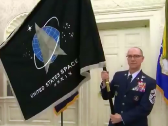 Флаг Космических сил США. Скриншот из видео The Hill