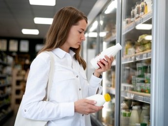 молочні продукти у супермаркеті