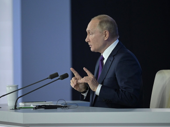 Владимир Путин на пресс-конференции 23 декабря. Фото: пресс-служба Кремля