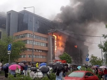 У Москві сталася масштабна пожежа в бізнес-центрі (ВІДЕО)