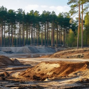 земельна ділянка кар'єр земля пісок сосновий ліс