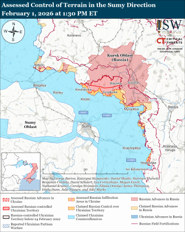 Фото 9 — Карта боевых действий в Украине на 2 февраля 2026 года
