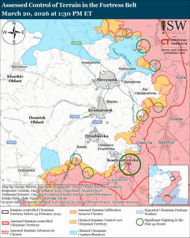 Фото 9 — Карта боевых действий в Украине на 21 марта 2026 года