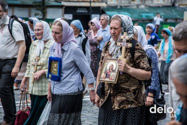 Фото 57 — "Мы сюда приехали мира просить" — как в Киеве прошел Крестный ход УПЦ МП (фото)