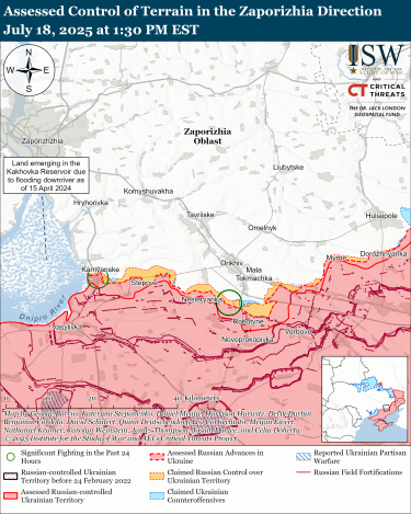Фото 8 — Карта бойових дій в Україні на 19 липня 2025 року