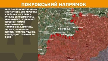 Фото 21 — Карта боевых действий в Украине на 1 октября 2025 года