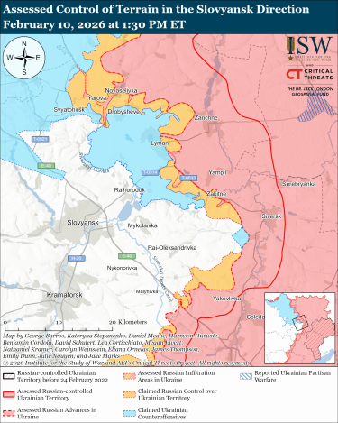 Фото 6 — Карта бойових дій в Україні на 11 лютого 2026 року