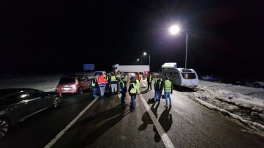 Фото 8 — Польские протестующие после возобновления движения снова перекрыли трассу у КПП "Дорогуск" (ФОТО, ВИДЕО)