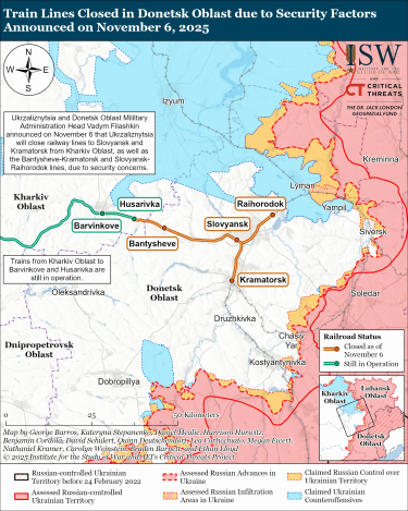 Фото 5 — Карта боевых действий в Украине на 7 ноября 2025 года
