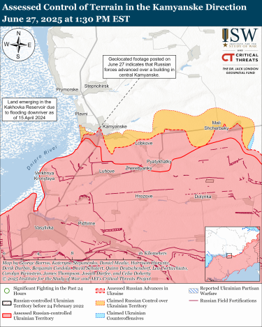 Фото 5 — Карта боевых действий в Украине на 28 июня 2025 года