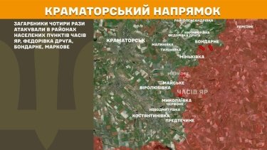 Фото 21 — Карта бойових дій в Україні на 15 квітня 2026 року