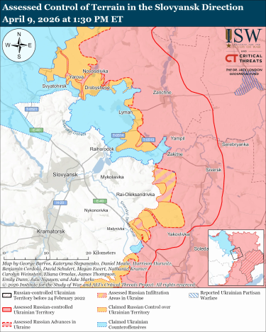 Фото 10 — Карта боевых действий в Украине на 10 апреля 2026 года