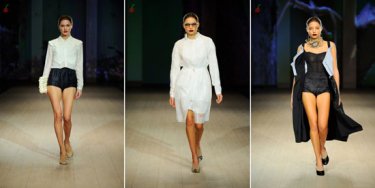 Фото 3 — Ukrainian Fashion Week: 27 разных пар туфель и деревянные очки в коллекции Ирины Каравай (ФОТО)