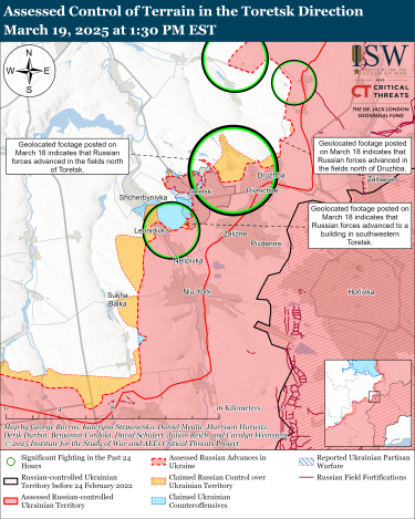 Фото 4 — Карта бойових дій в Україні на 21 березня 2025 року