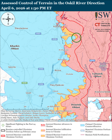 Фото 11 — Карта боевых действий в Украине на 7 апреля 2026 года