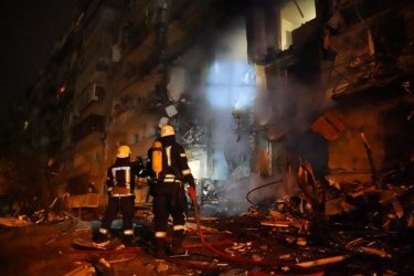 Фото 8 — Киев атаковали баллистическими ракетами — их сбила Противовоздушная оборона столицы