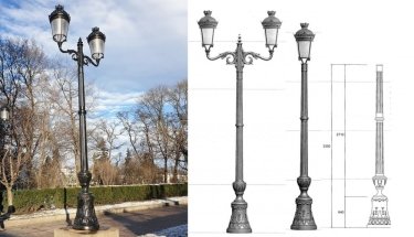 Фото 5 — В Мариинском парке фонари за 18 млн, которыми заменили старинные, поржавели спустя месяц