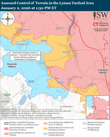 Фото 11 — Карта бойових дій в Україні на 3 січня 2026 року
