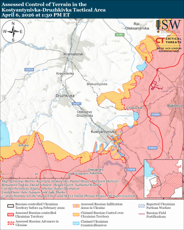 Фото 10 — Карта боевых действий в Украине на 7 апреля 2026 года