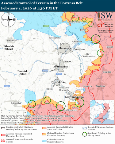 Фото 4 — Карта боевых действий в Украине на 2 февраля 2026 года