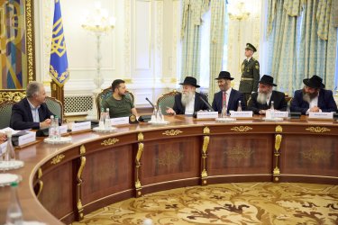 Фото 7 — Зеленський зустрівся з єврейським духовенством напередодні Рош га-Шана (ФОТО, ВІДЕО)