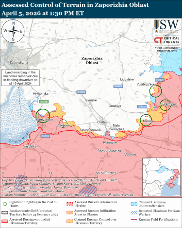 Фото 11 — Карта боевых действий в Украине на 6 апреля 2026 года
