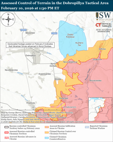 Фото 11 — Карта бойових дій в Україні на 11 лютого 2026 року
