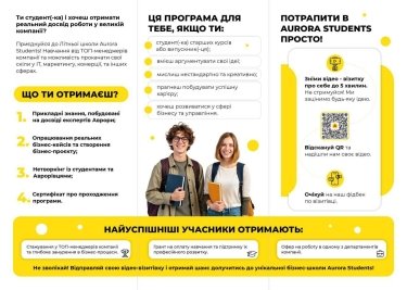 Фото 2 — Підготовка майбутніх лідерів: мережа "Аврора" запускає літню школу AURORA STUDENTS