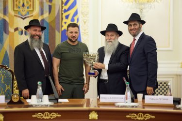 Фото 35 — Зеленський зустрівся з єврейським духовенством напередодні Рош га-Шана (ФОТО, ВІДЕО)