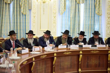 Фото 6 — Зеленський зустрівся з єврейським духовенством напередодні Рош га-Шана (ФОТО, ВІДЕО)