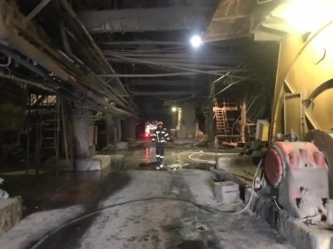 Фото 2 — На Бурштынской ТЭС произошел пожар в турбинном цехе (ФОТО)