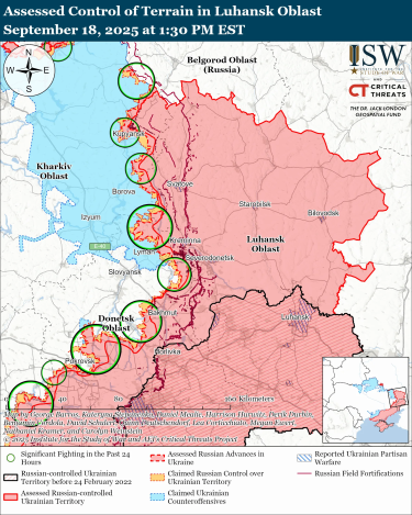 Фото 4 — Карта боевых действий в Украине на 19 сентября 2025 года
