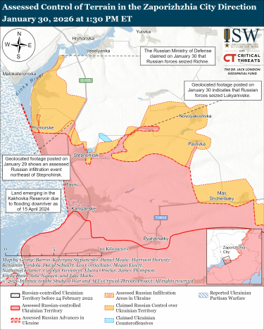 Фото 16 — Карта боевых действий в Украине на 31 января 2026 года