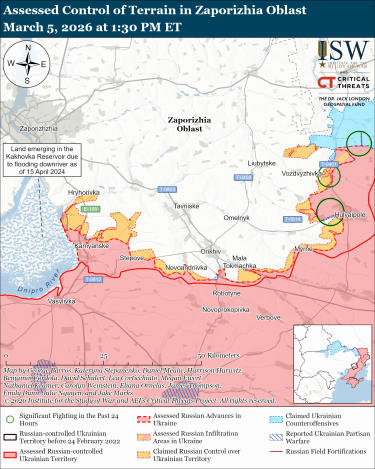 Фото 12 — Карта боевых действий в Украине на 6 марта 2026 года