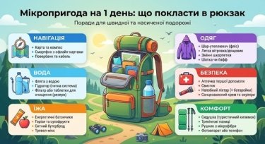 Что взять в поход: инфографика